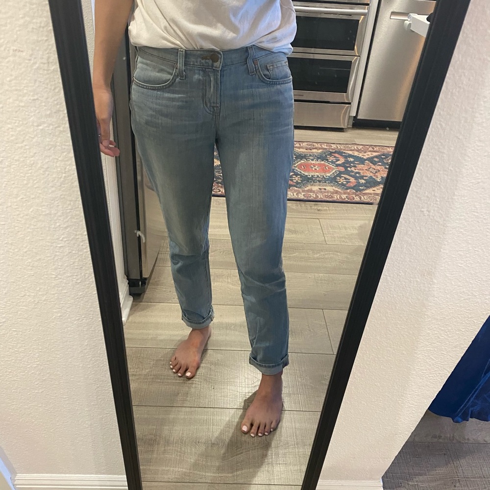 J brand light blue boyfriend jeans